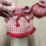 Set of lampshades vichy fabric