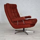 1970s, Swedish swivel armchair by Ulferts Sweden, furniture velour.