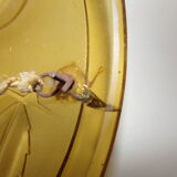 Suspension in glass red flowers decoration