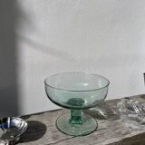 Murano blown glass fruit bowl / footed dish