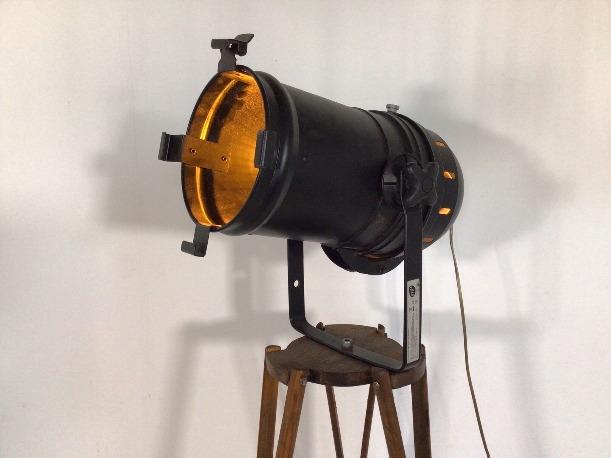 theater spot on wooden tripod