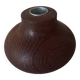 Ball shaped wooden candle holder