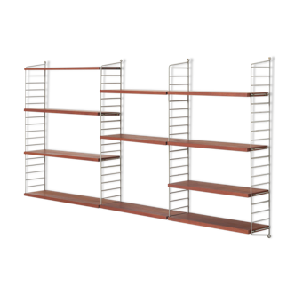 Wall System in Teak By Nisse Strinning for String, Sweden 1950's