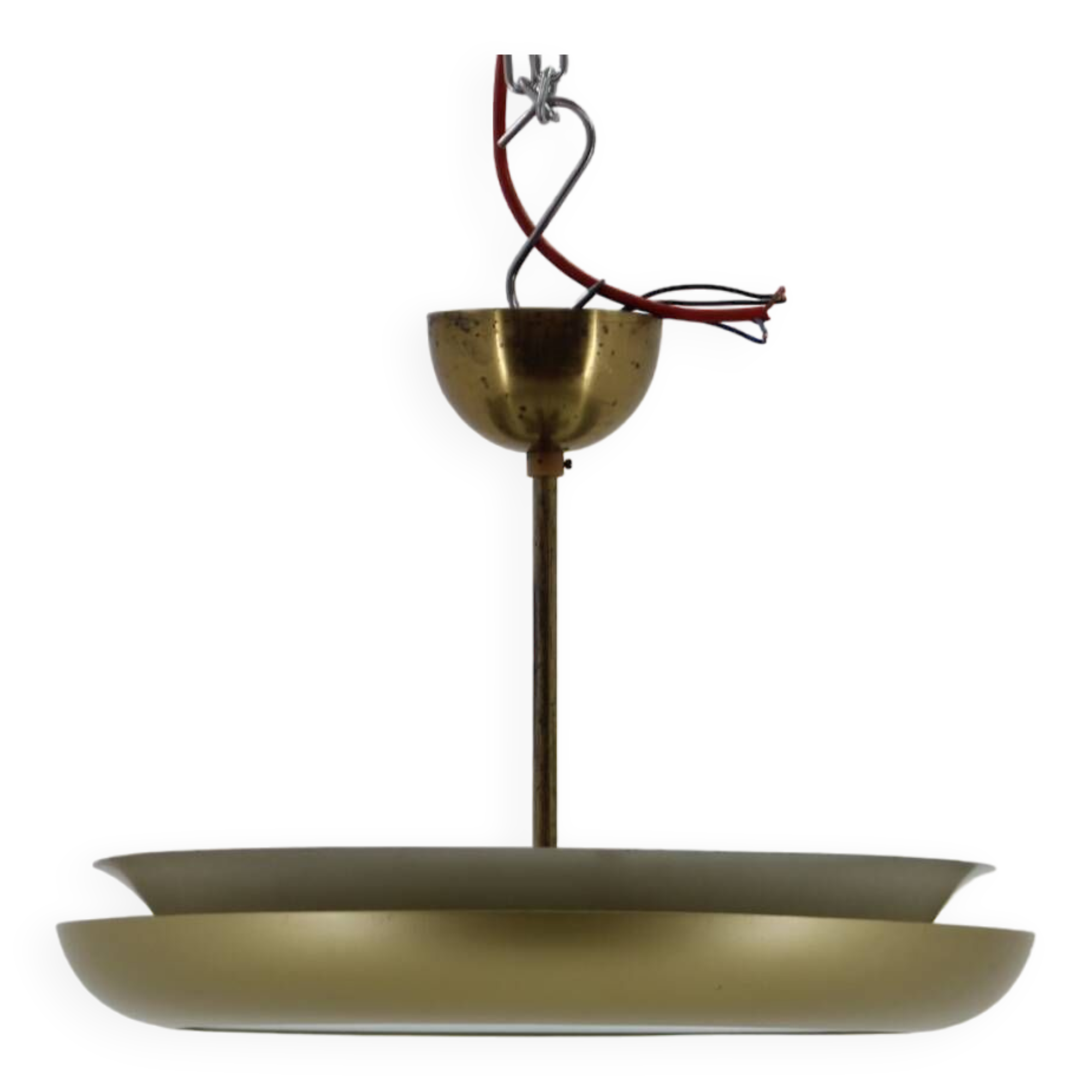 1930s Bauhaus "UFO" Chandelier by Josef Hurka, Czechoslovakia