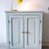 Grey clay Parisian buffet, patinated wood, 1950