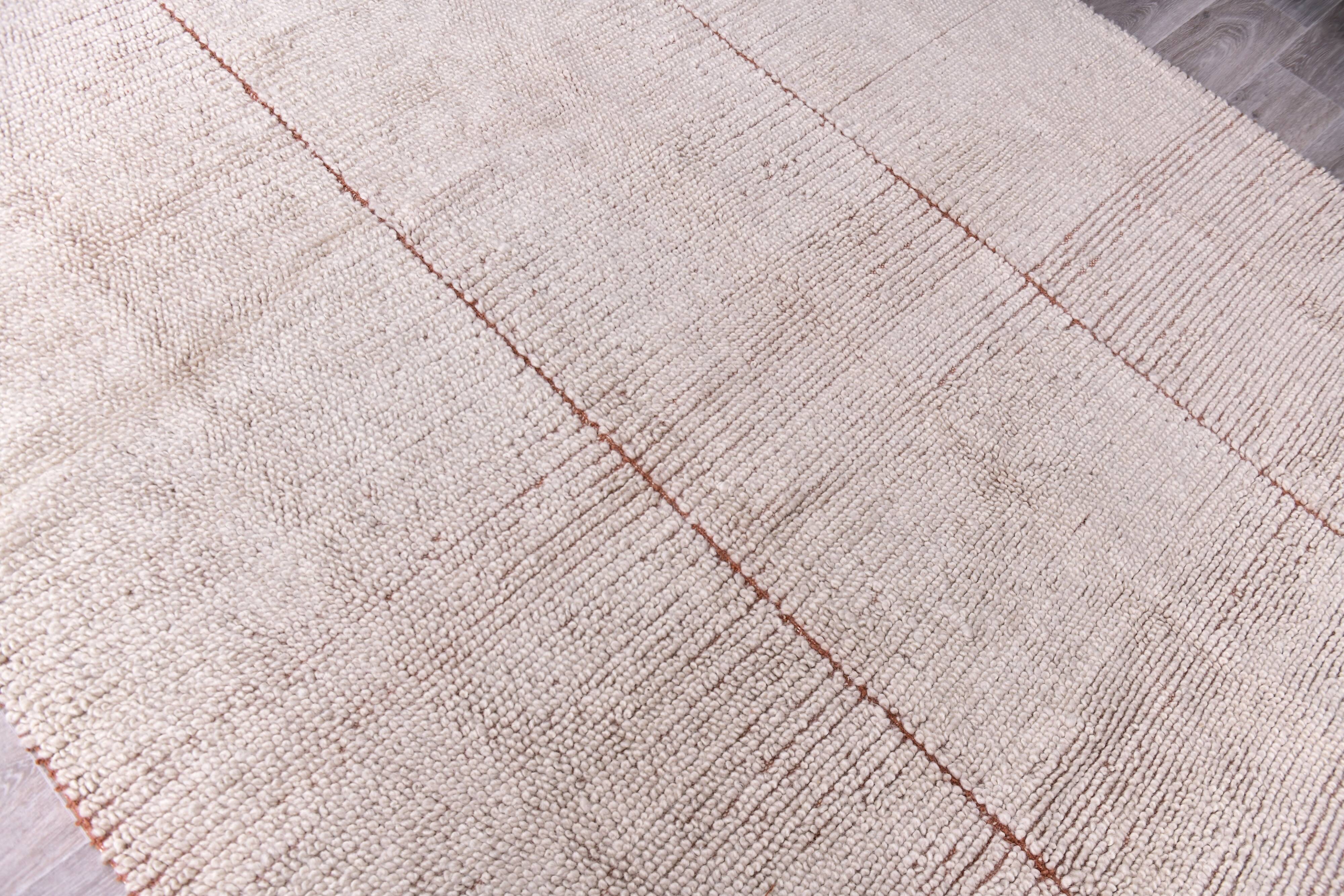 Wool Shaggy rug 200x300 cm , Hand made wool apricot orange carpet