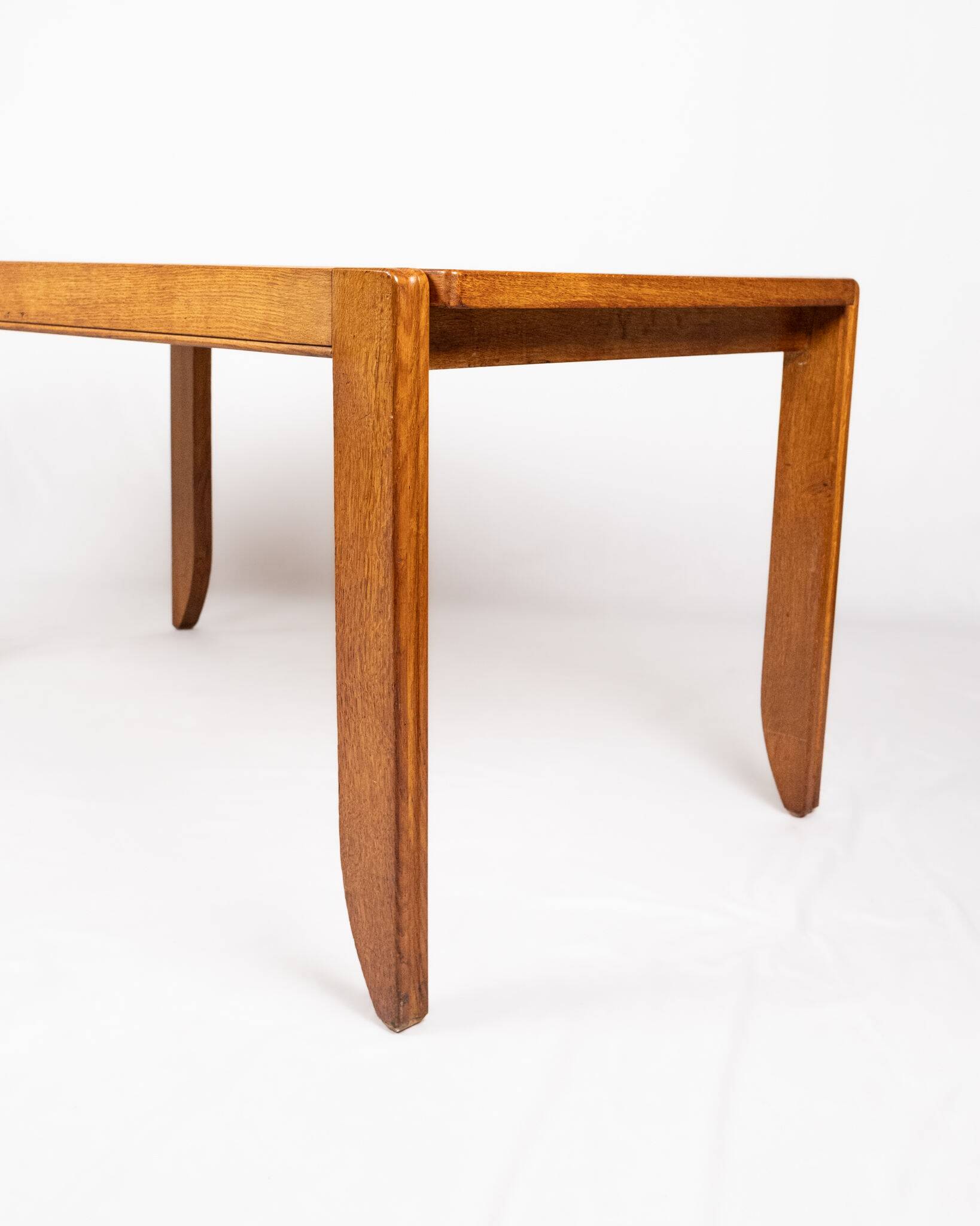 Extendable dining table, Calvados model, Guillerme and Chambron, 1960s