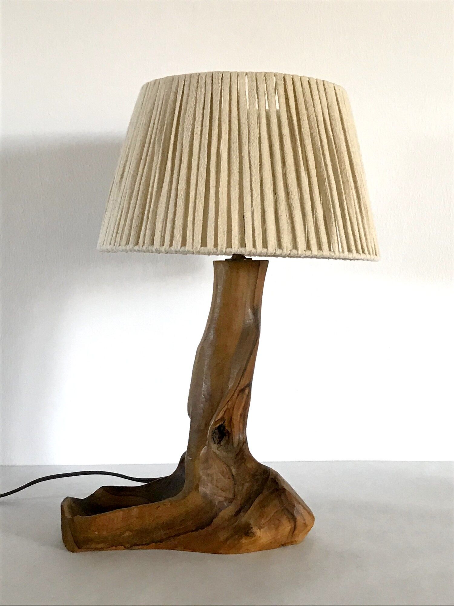 Vintage lamp in wood 70s