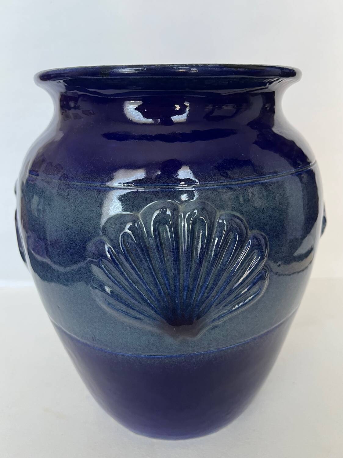 Vase en céramique bleu