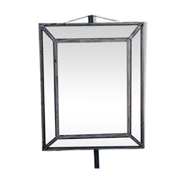 Miroir vintage en métal à parcloses – 5 glaces biseautées