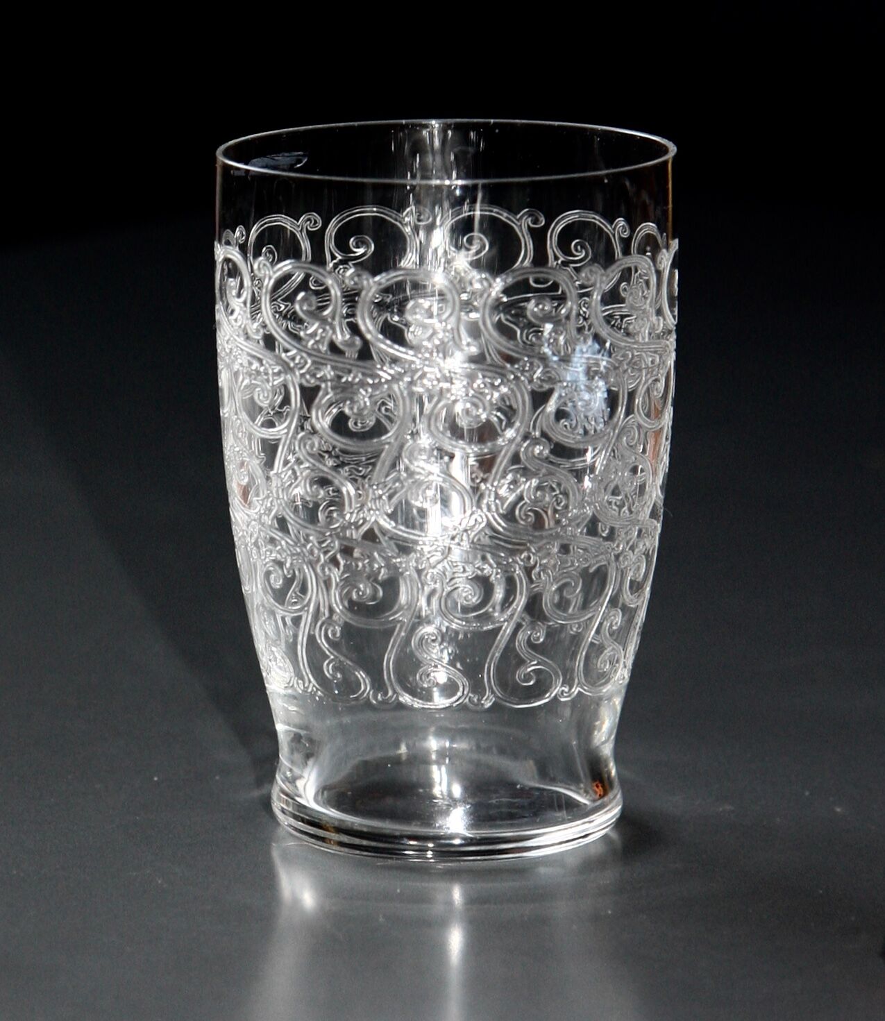 Baccarat crystal cup Model Rohan Art Deco style.