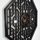 Octagonal wall panel, carved wood, mid-20th century, China