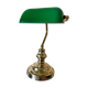 Lampe de notaire banquier en opaline verte