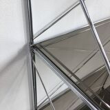 Étagère métal et verre fumé modèle Isocèle par Max Sauze