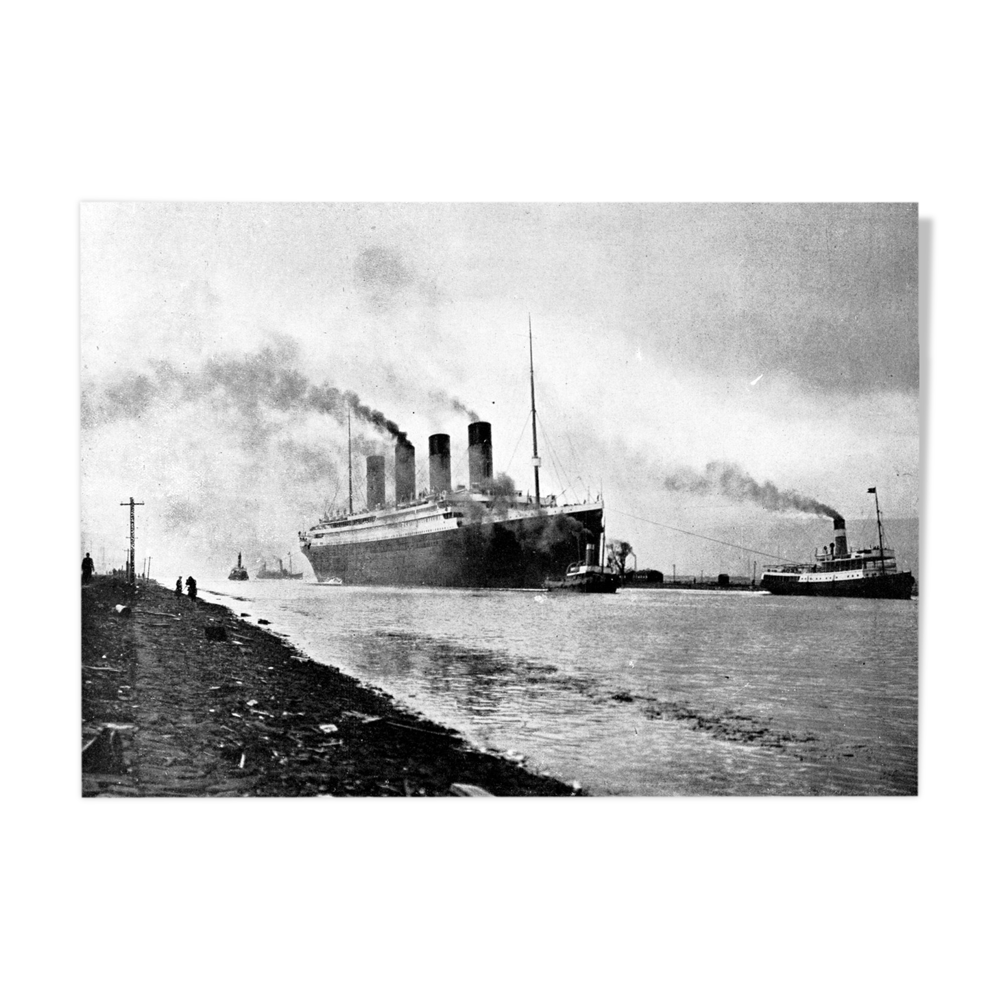 Photography, "Departure of the Titanic liner", April 1912 / NB / 15 x 20 cm