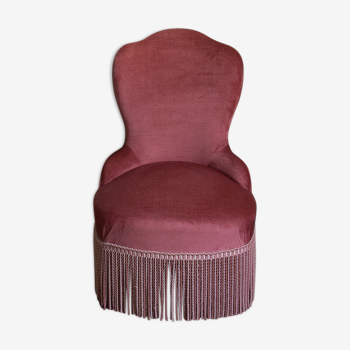 Fauteuil crapaud rose parme