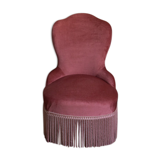 Fauteuil crapaud rose parme