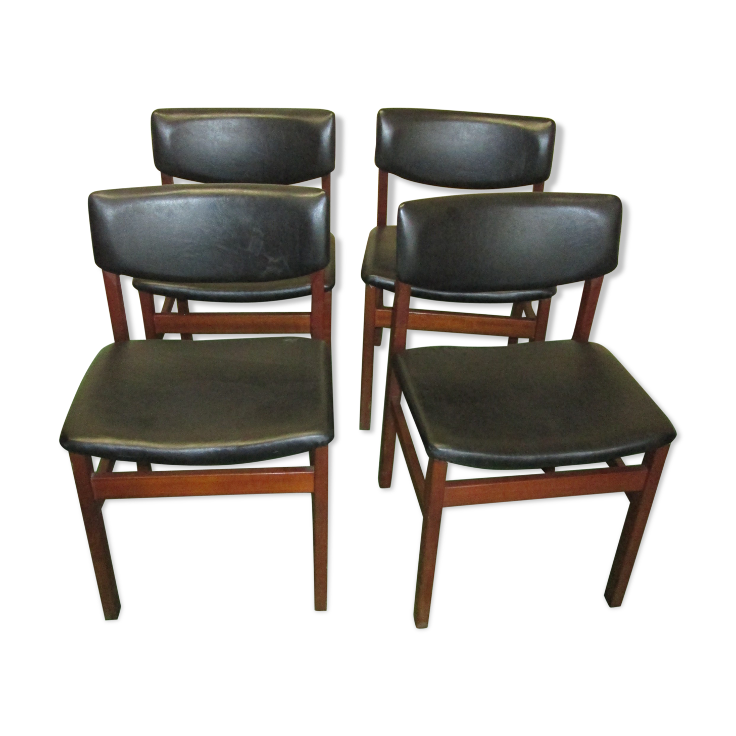 Série de 4 chaises en teck