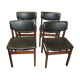 Série de 4 chaises en teck