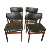 Série de 4 chaises en teck