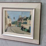 Ove Olson ( 1903-1975 ), Swedish Modern Painting, 1972, Oil on Cardboard