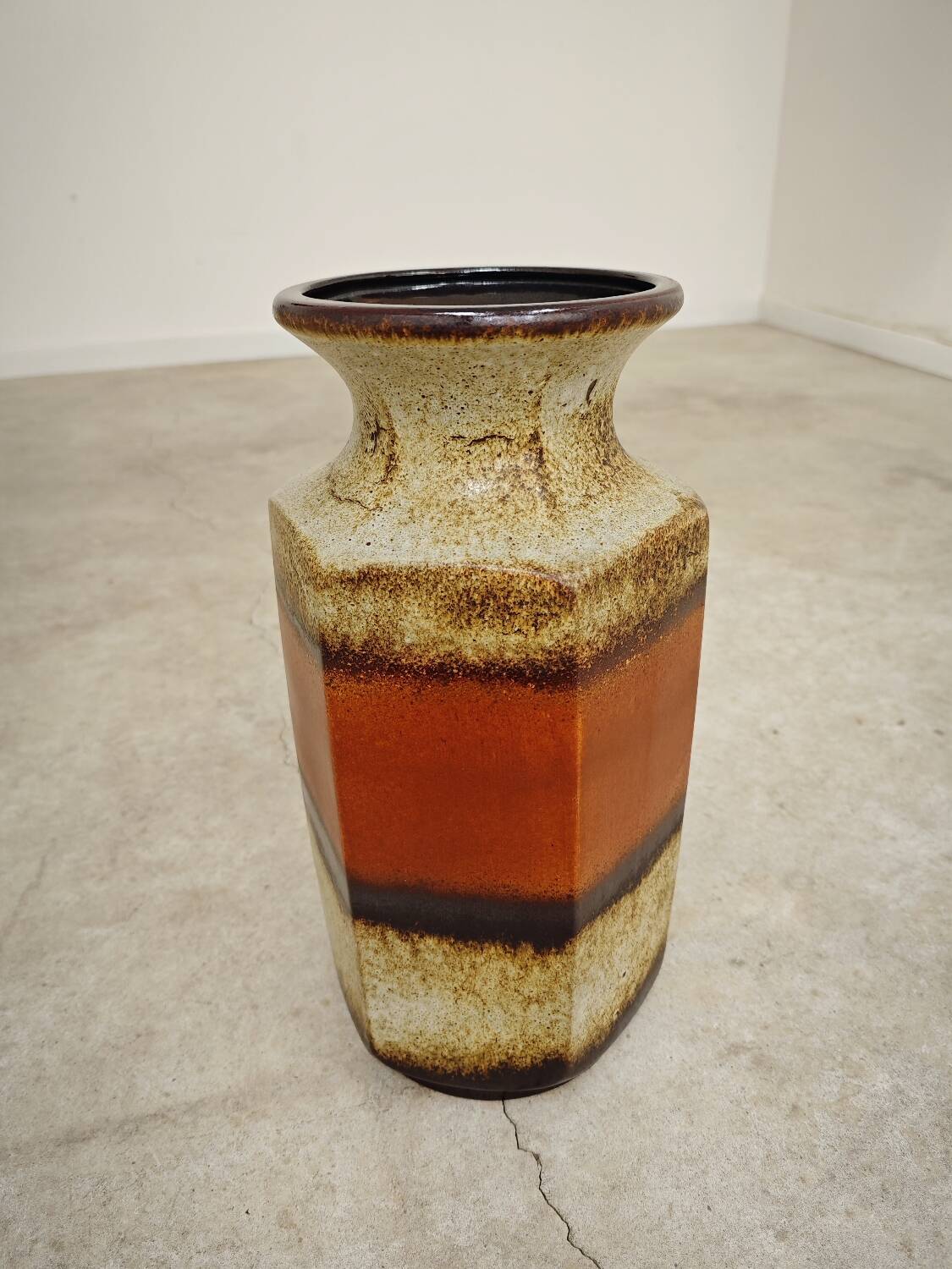 Large flamed ceramic vase Scheurich 297/41