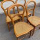Set of 4 Louis-Philippe medallion chairs in wood with caned seats, 1970s.