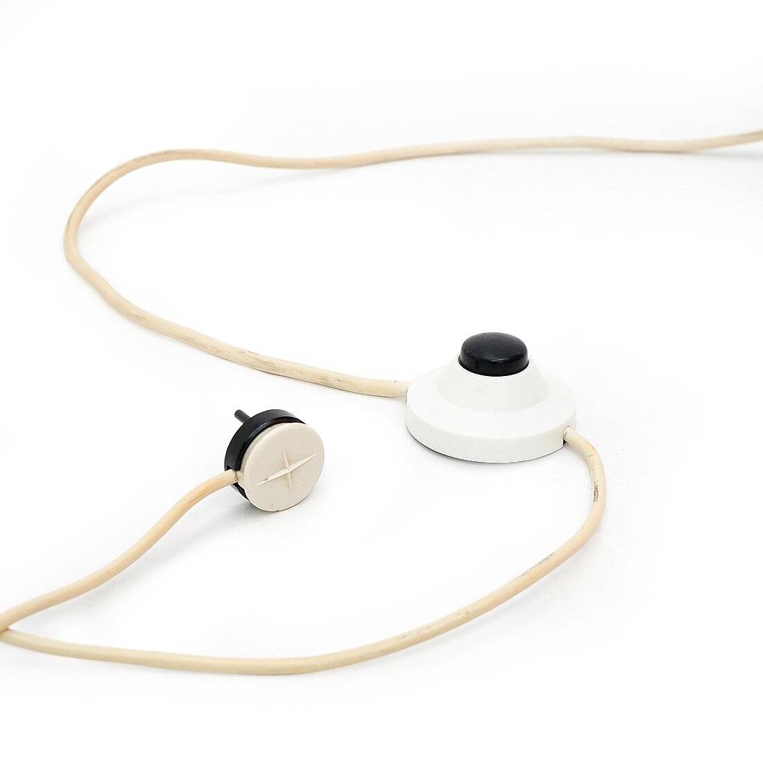 Orange and white glass floor lamp by Stilux Milano, 1970.