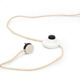 Orange and white glass floor lamp by Stilux Milano, 1970.