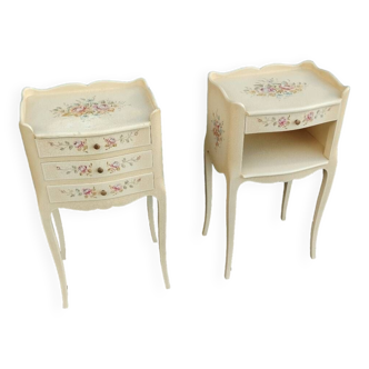 Pair of old Louis XV style bedside tables