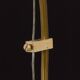 Extra Large Murano glass, handblown "frosted drop" pendant with brass detail