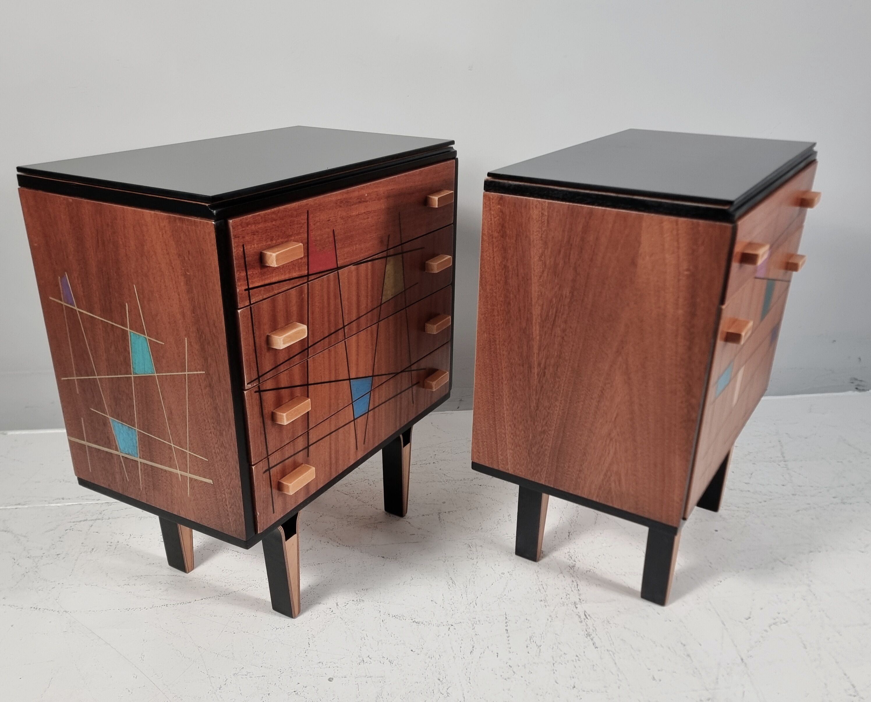 Tables de chevet, années 1970, ensemble de 2