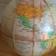 Small terrestrial globe world map of girard and barrère - year 60's
