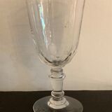 6 old blown foot glasses in Baccarat glass