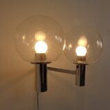 Chromed Glass Wall Lamp from OTT International, 1960s