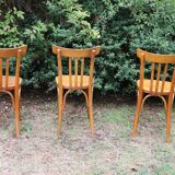 Lot of 6 Mahieu bistro chairs, numbered