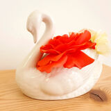 Ceramic swan pot cover