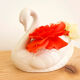 Ceramic swan pot cover