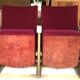 Vintage cinema bench 2 armchairs
