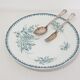 Round dish of service in earthenware Sté Amandinoise model Margot, iron earth.