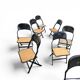 12 x Clarin Corporation folding chair / USA 1920s