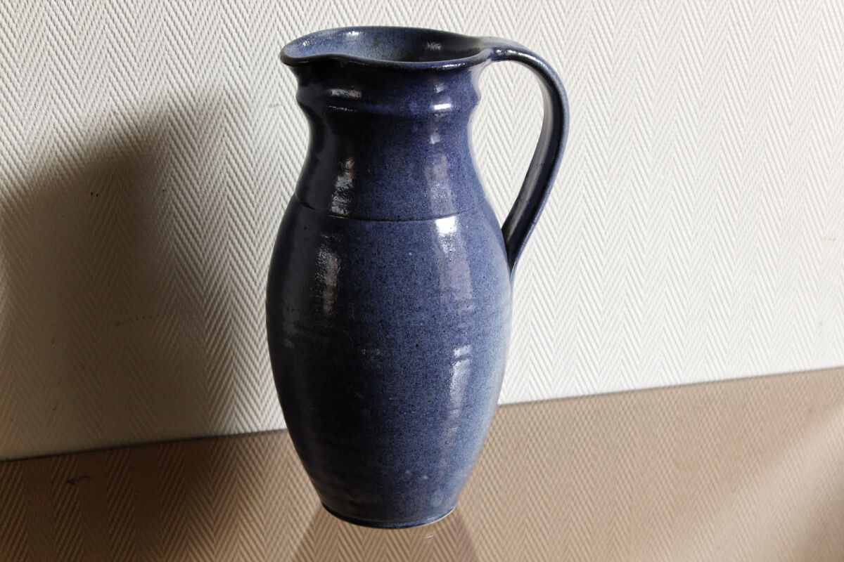 Blue glazed sandstone decanter