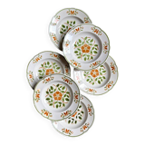 6 glazed earthenware soup plates