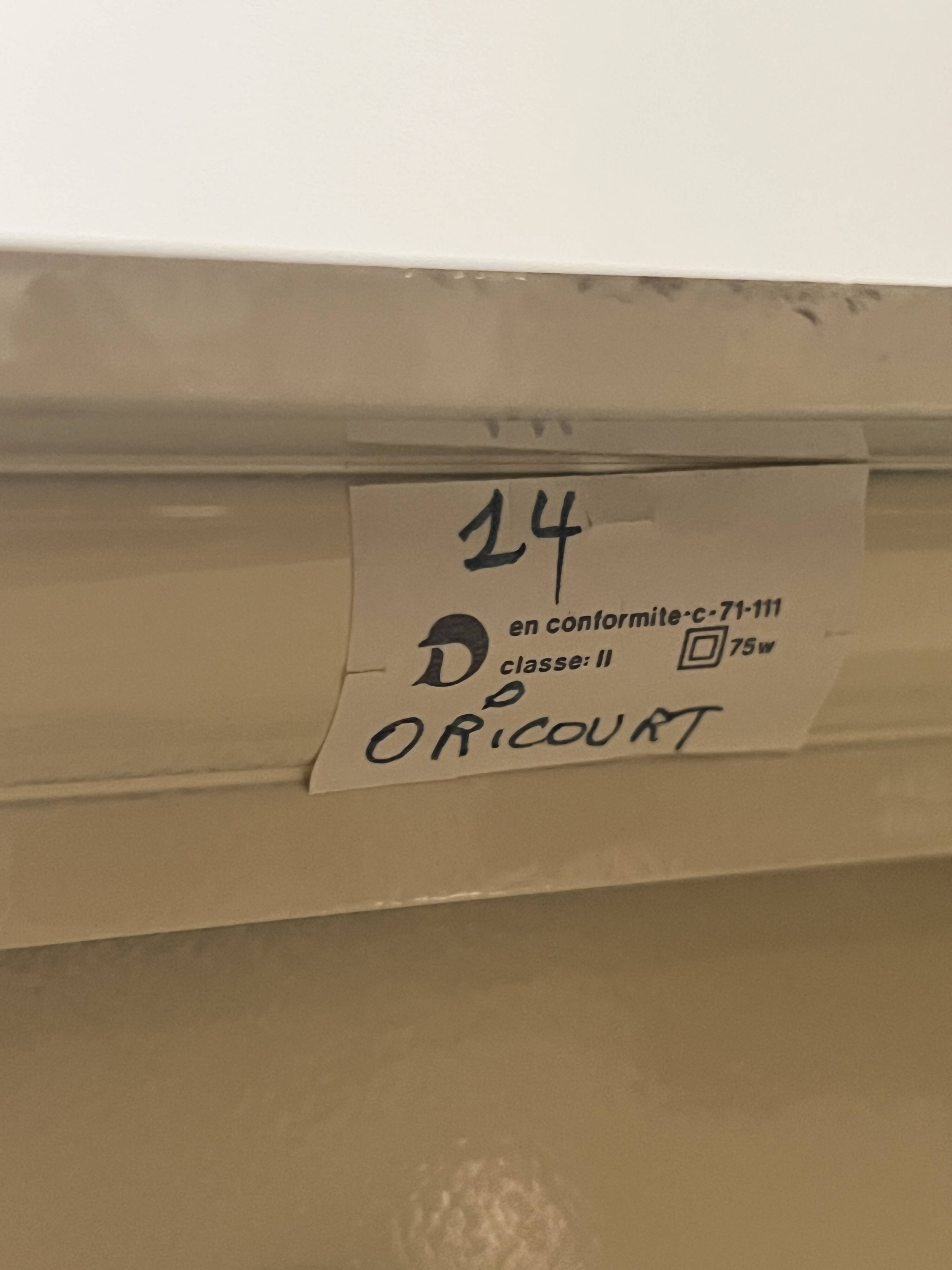 Dolphin lamp model "Oricourt" in ceramic and brass, France 1970.