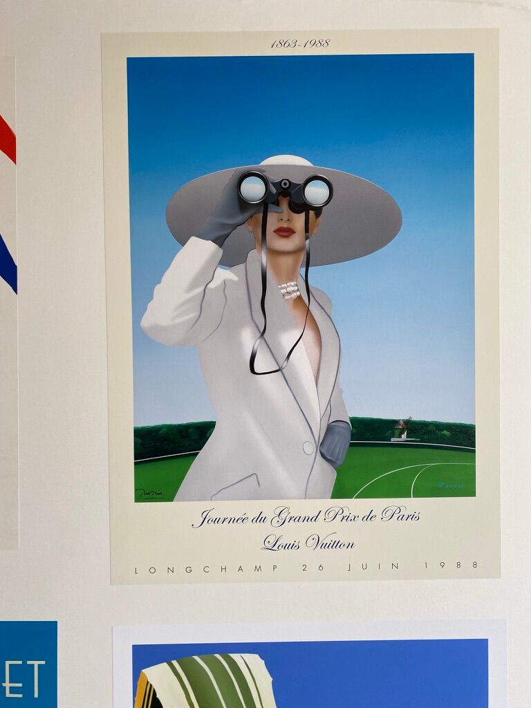 Poster Razzia - Day of the Grand Prix de Paris - Louis Vuitton 1988 - Signed by the artist