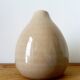 beige vase in finely cracked glazed ceramic