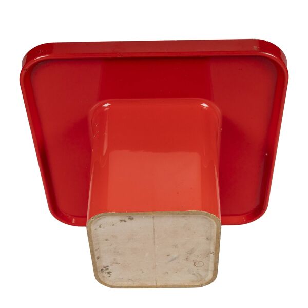 Table de canapé rouge par Peter Ghyczy pour Horn Collection