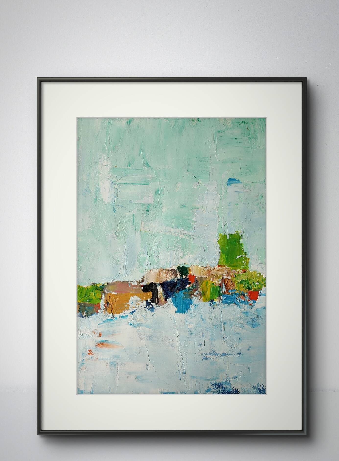 Original Mediterranean landscape abstract painting