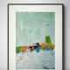 Paysage original méditéranéen peinture abstrait