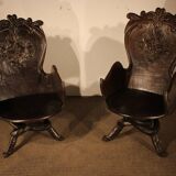 Paire de fauteuils africains